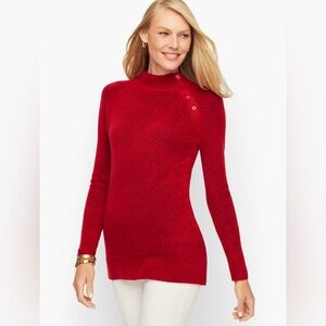 Talbots Funnel Neck Sweater in Red sz S